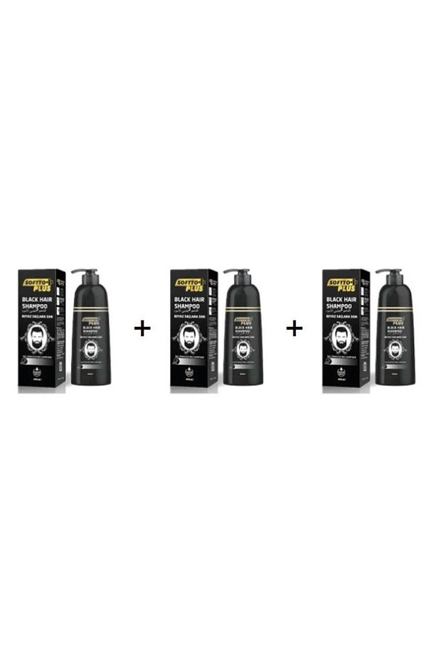 Saç Siyahlaştırıcı Şampuan 350 Ml- Beyaz Saçlar Için Siyah Şampuan (3 Adet) - 1