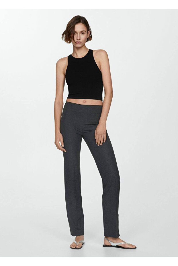 Askılı triko bluz - 2