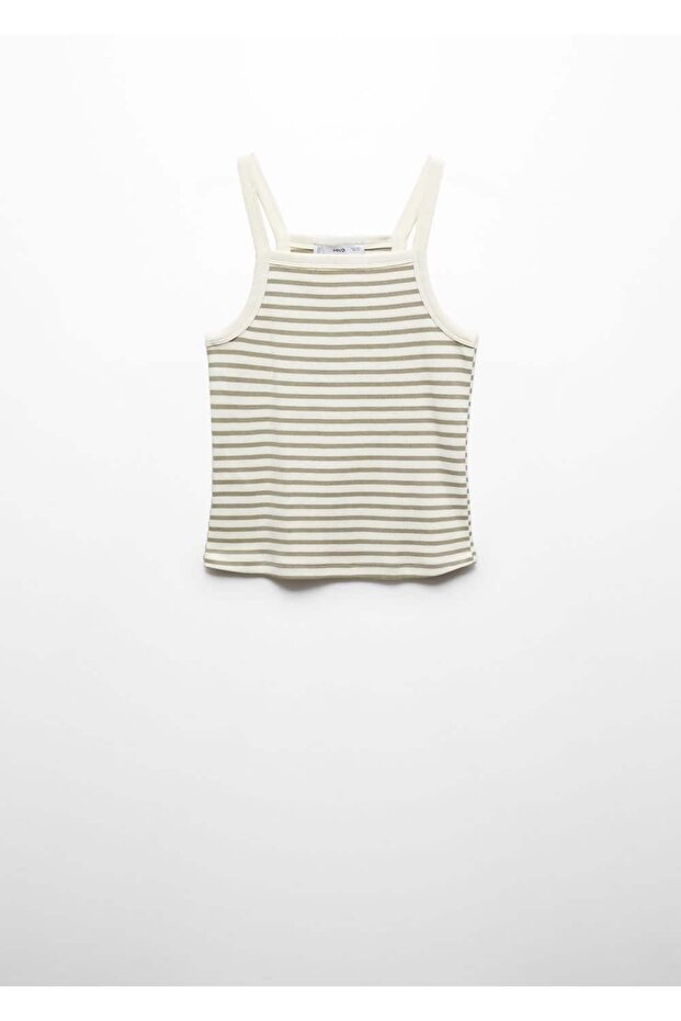 Ριγέ πλεκτό μπλούζα - 3