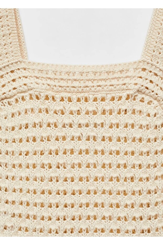 Askılı kroşe bluz - 6