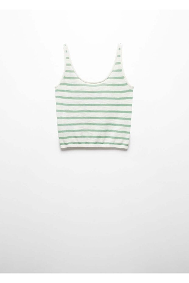 Çizgili Triko Bluz - 3