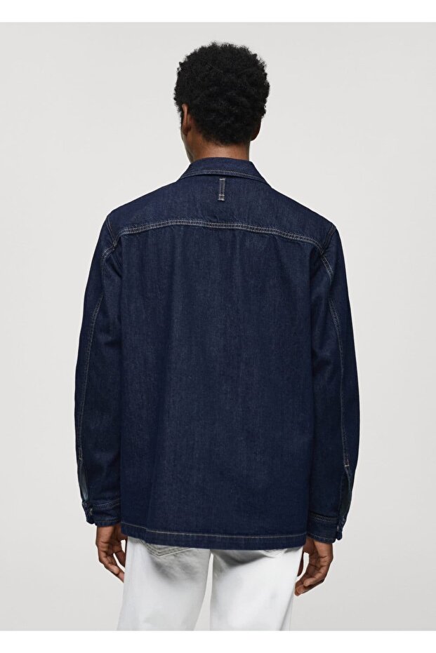 Cepli denim gömlek ceket - 4