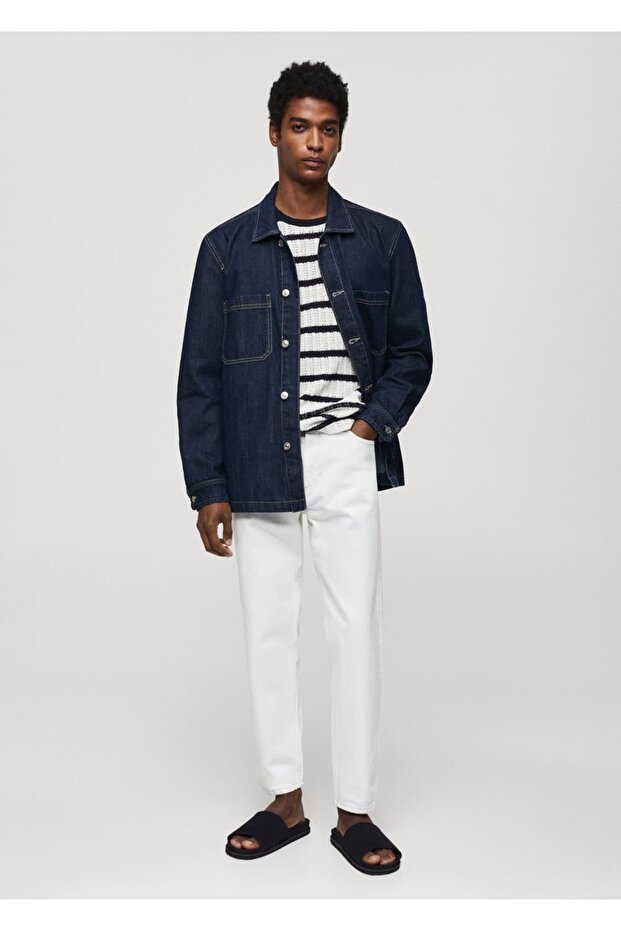 Cepli denim gömlek ceket - 2