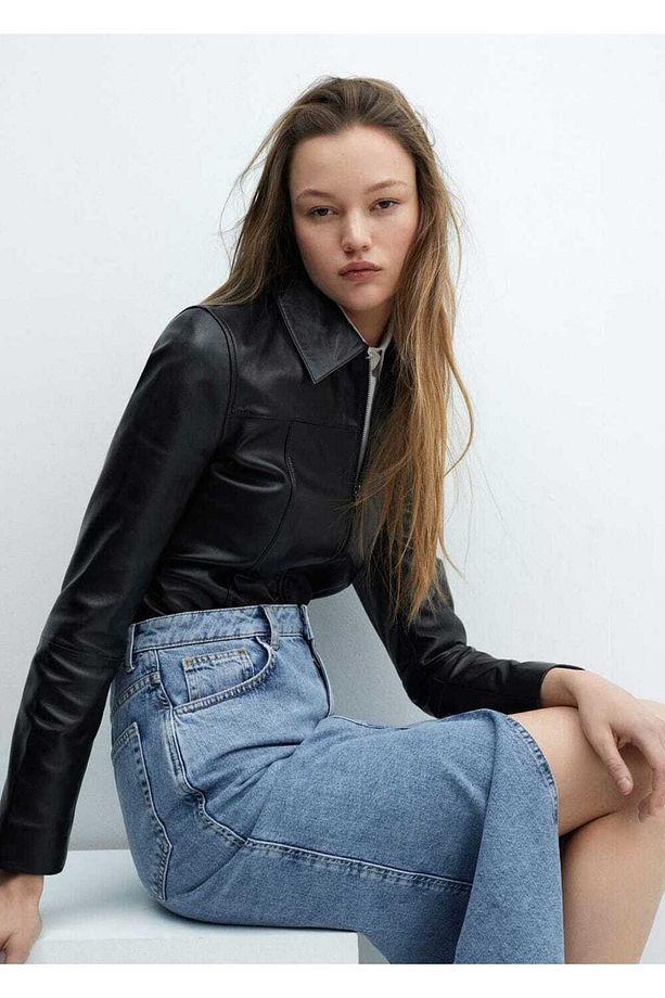 Midi denim etek - 7