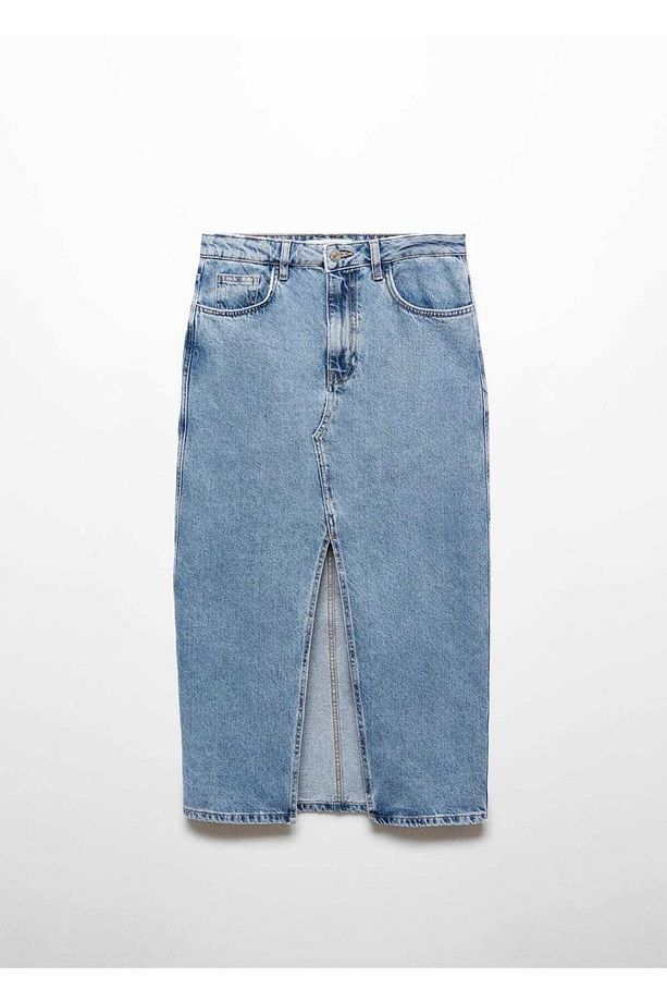 Midi denim etek - 3