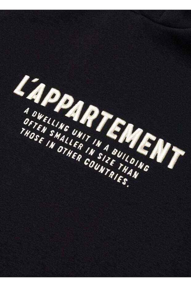 İşlemeli kapüşonlu sweatshirt - 6