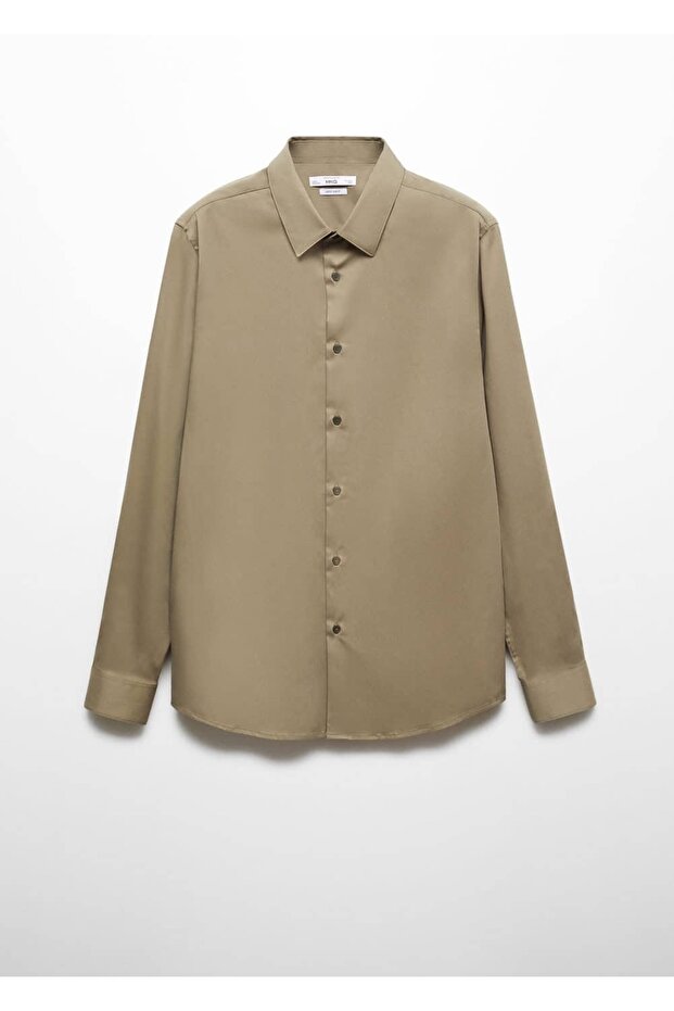 Süper slim fit poplin gömlek - 3