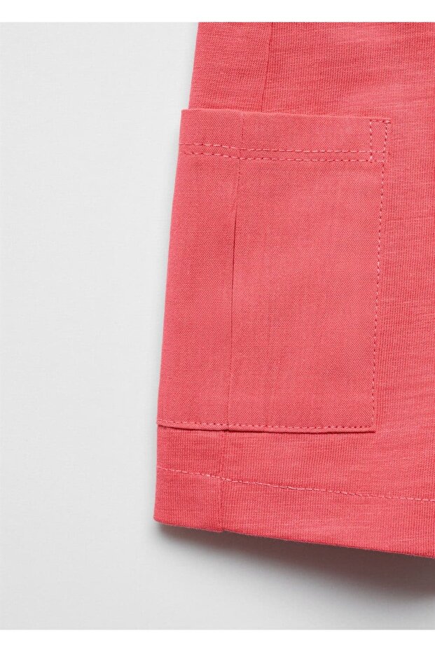 Beli lastikli bermuda şort - 4