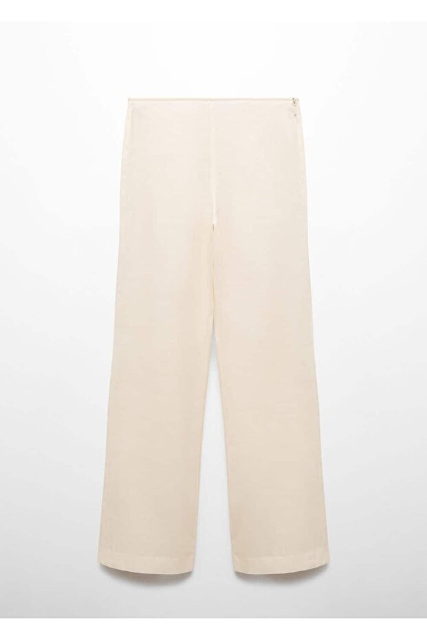 %100 Rami Düz Kesim Pantolon - 3