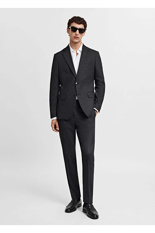 Slim Fit Cold Wool Blazer Jacket - 2