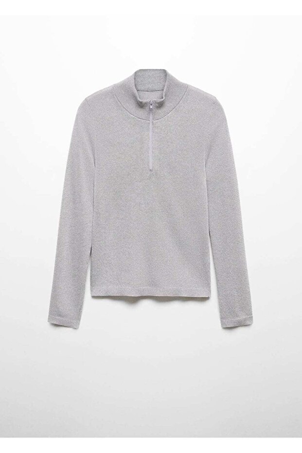 Fermuarlı triko kazak - 3