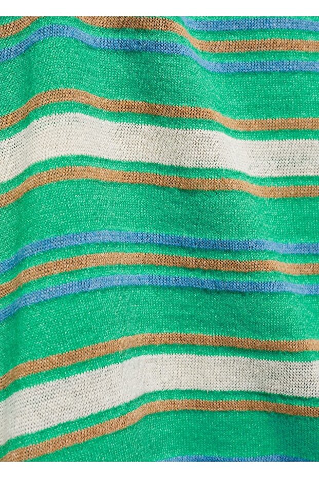 Striped Round Neck Sweater - 6