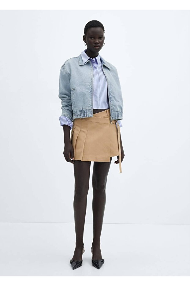 Tokalı Pilili Etek - 2