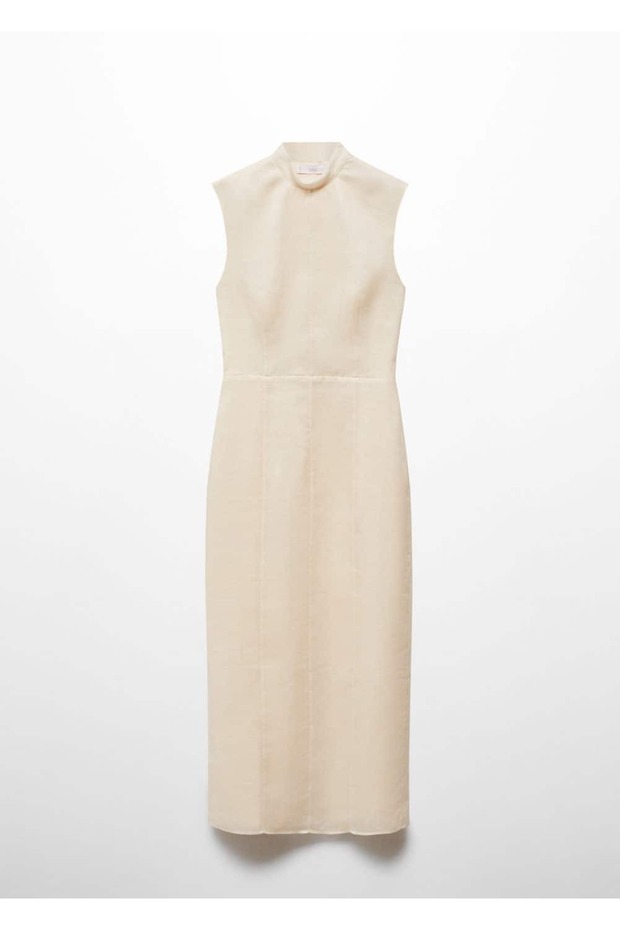 Sırtı açık rami elbise - 3