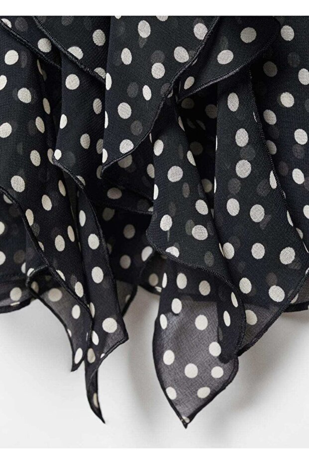 Volanlı desenli bluz - 6