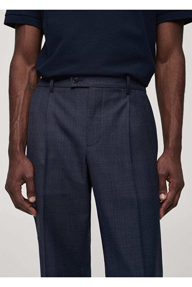 Pleated Cold Wool Pants - 7