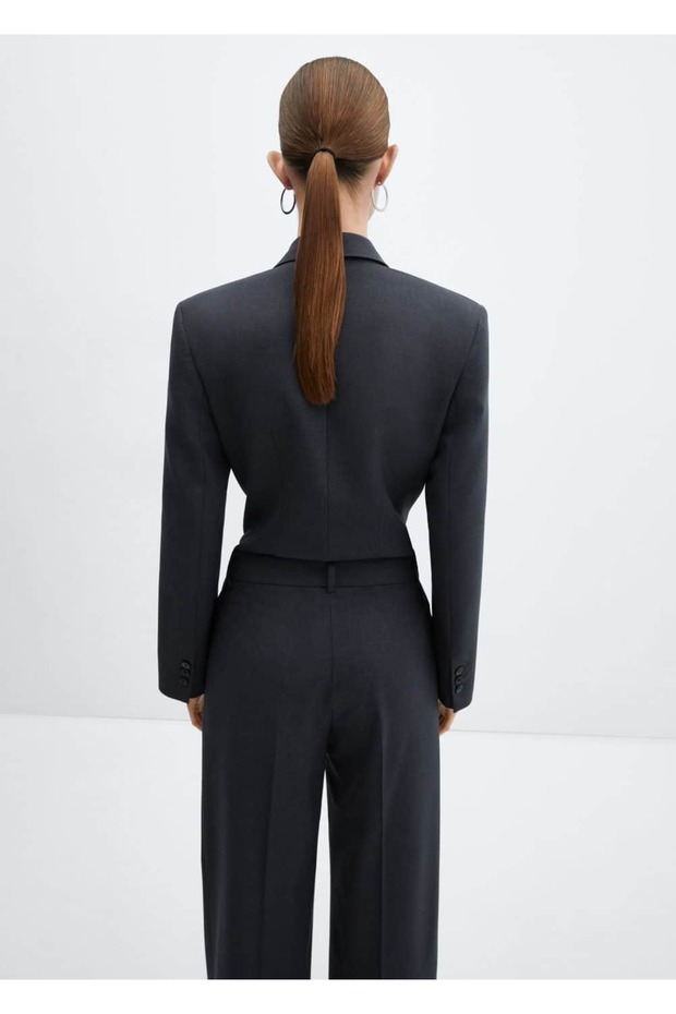 Fitted Blazer Jacket Model Wool Body - 4