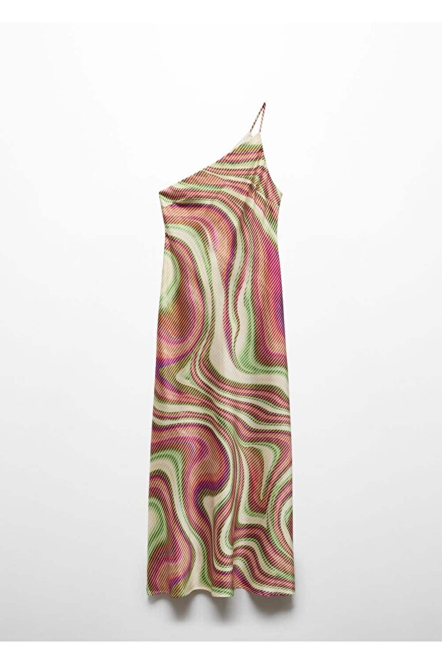 Gemustertes Satinkleid - 3