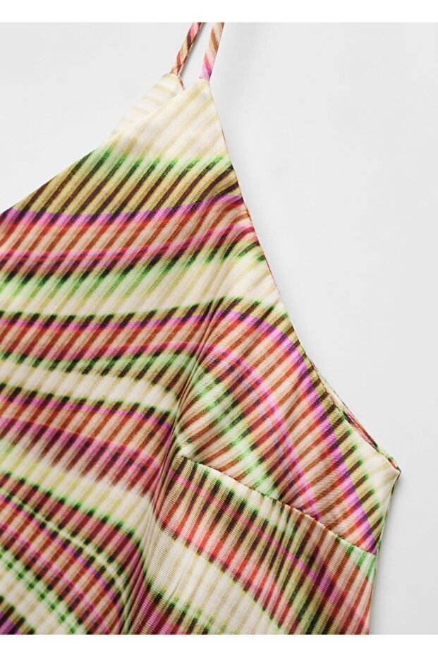 Gemustertes Satinkleid - 6