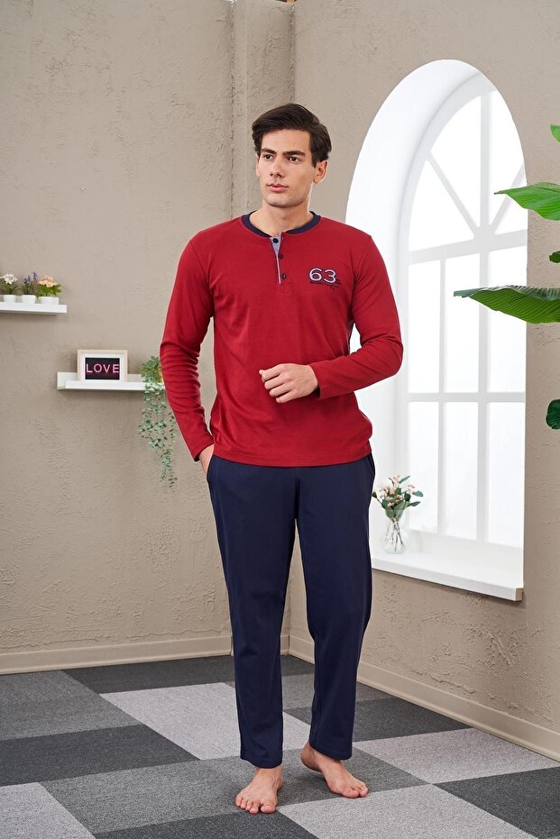 23701 Erkek Patlı Pijama Takım - 5