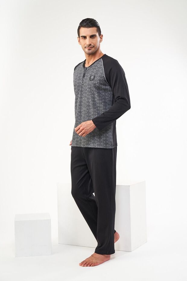 Men's Patchwork Pajama Set 22604 - 2