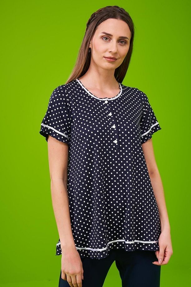 23196 Kadın Patlı Puanlı Pijama Takım - 5