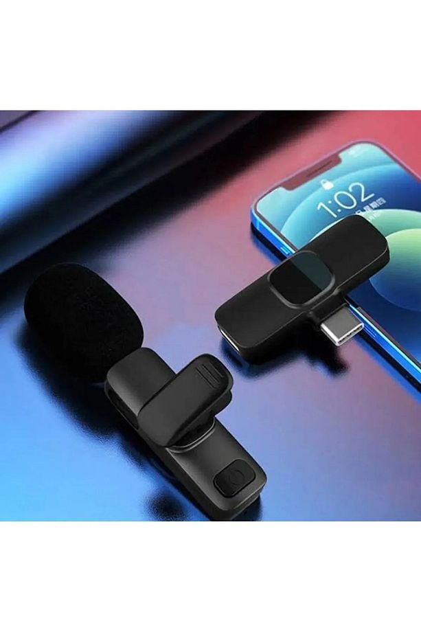 Type-c Android Girişli Telefon Uyumlu Wireless Youtube Tiktok Yayın Kablosuz Yaka Mikrofonu - 3