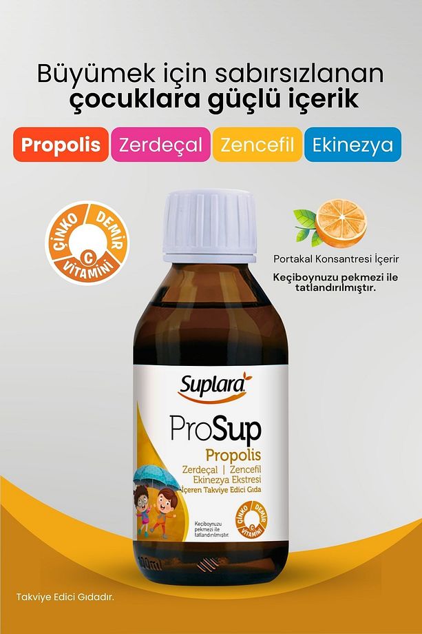Prosup Propolis Demir Çinko C Vitaminli Şurup Çocuk - 200 Ml - 2