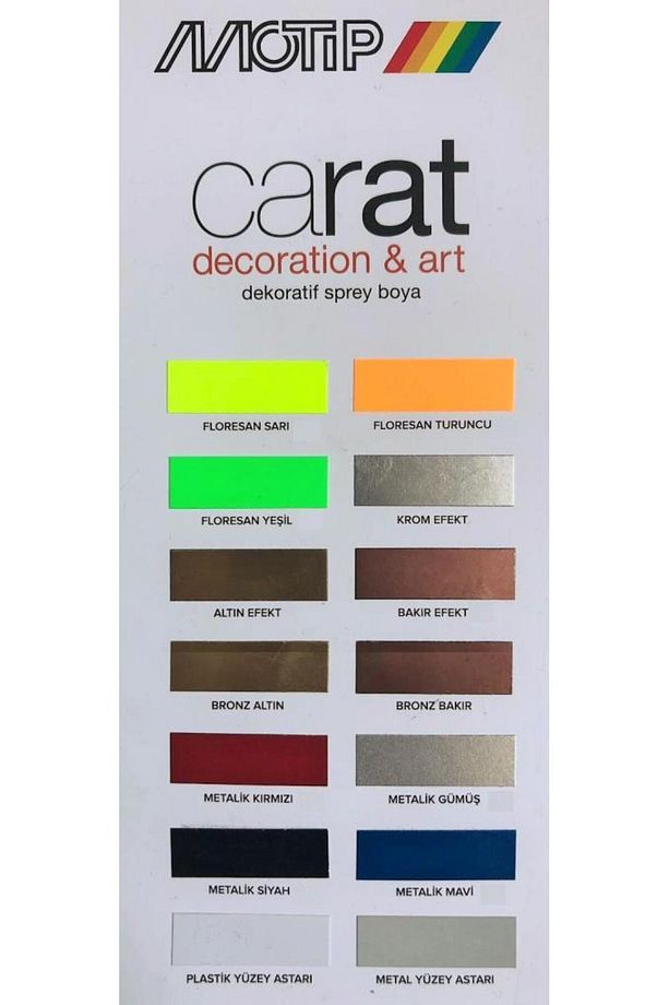 Carat Sprey Boya FLORESAN FOSFORLU YEŞİL 400 ml - 2