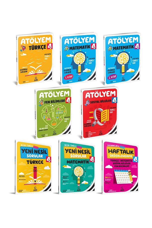 Arı Yayınları 4 Sınıf Atölyem Eğitim Seti 8 Kitap - 1