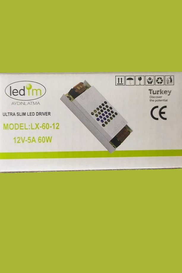 60W 12VOLT 5 AMPER LED TRAFOSU SLİM LED DRİVER - 1