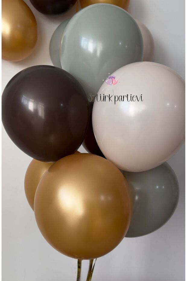 Mildew Green Gold Balloon 20Pcs