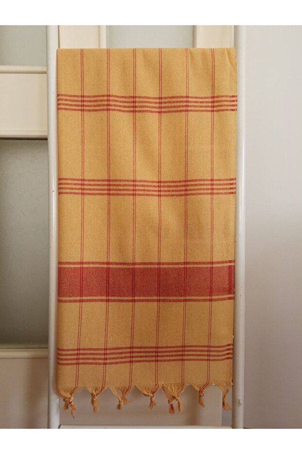 5 Yellow Red Bath Pestemals - 250 Gr., 80X180