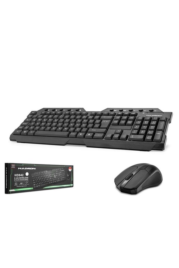 HADRON Hd842(834) Usb Wifi Siyah Türkçe Q Kablosuz Klavye Mouse Set - 1