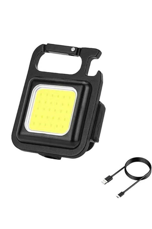 Rechargeable Keychain Light Şarj Edilebilir Şarjlı Mini Mıknatıslı El Feneri Anahtarlık Tirbuşon - 5
