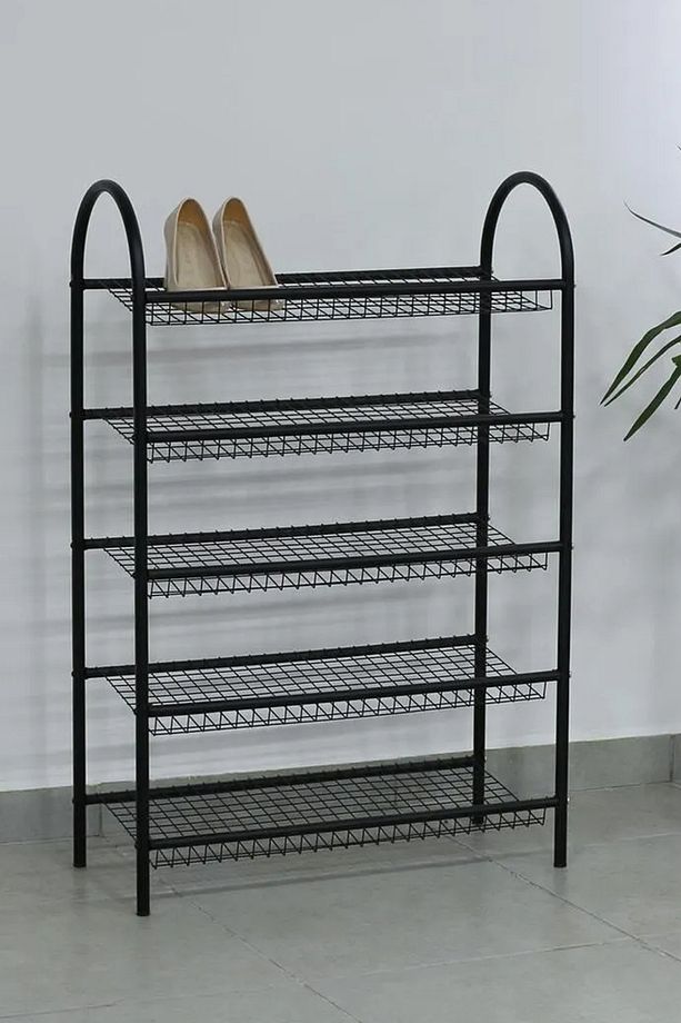 Ayakkabılık 5 Katlı Metal Ayakkabı Rafı Tel Raf 5067 - 1
