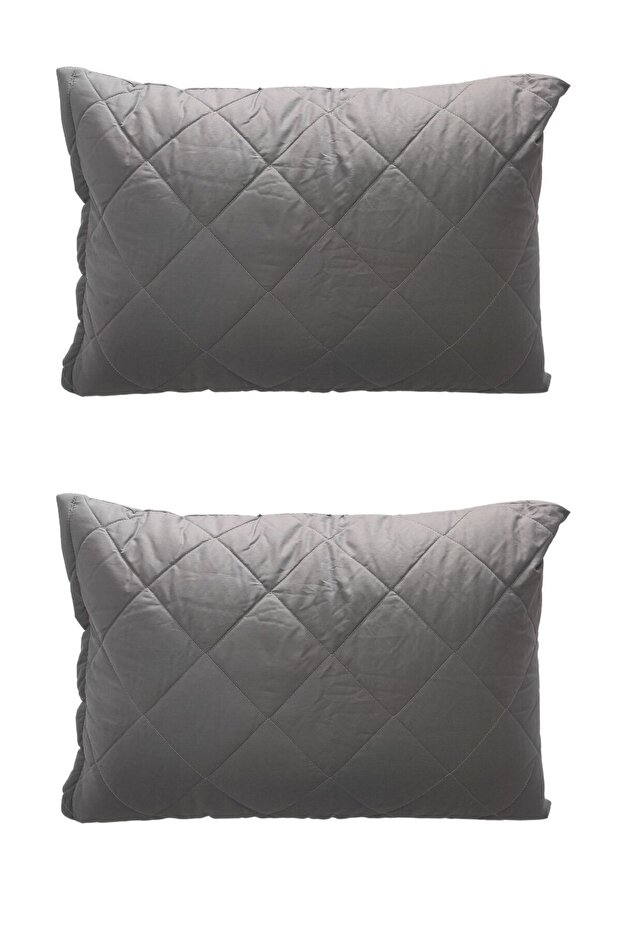 Colorful Pillow Mattress (6 PCS), 100% Cotton, Quilted, Pillow Protector, Pillow Cover, Gray