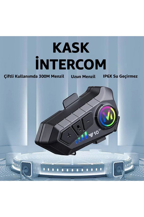 Y10-2X Bluetooth Kask İntercom Kask İnterkom 2 Kişi Bağlantılı Kask İntercom Motorsiklet İntercom - 4