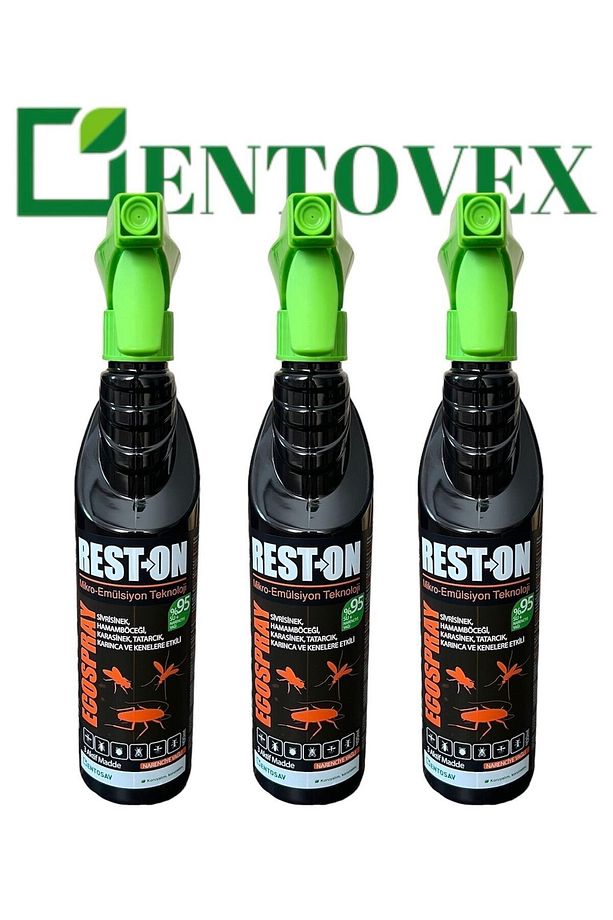 Rest-on 400 Ml Portakal Kokulu Sivrisinek,karasinek,tatarcık,kene,karınca,hamamböceği Ilacı 3 Adet - 1