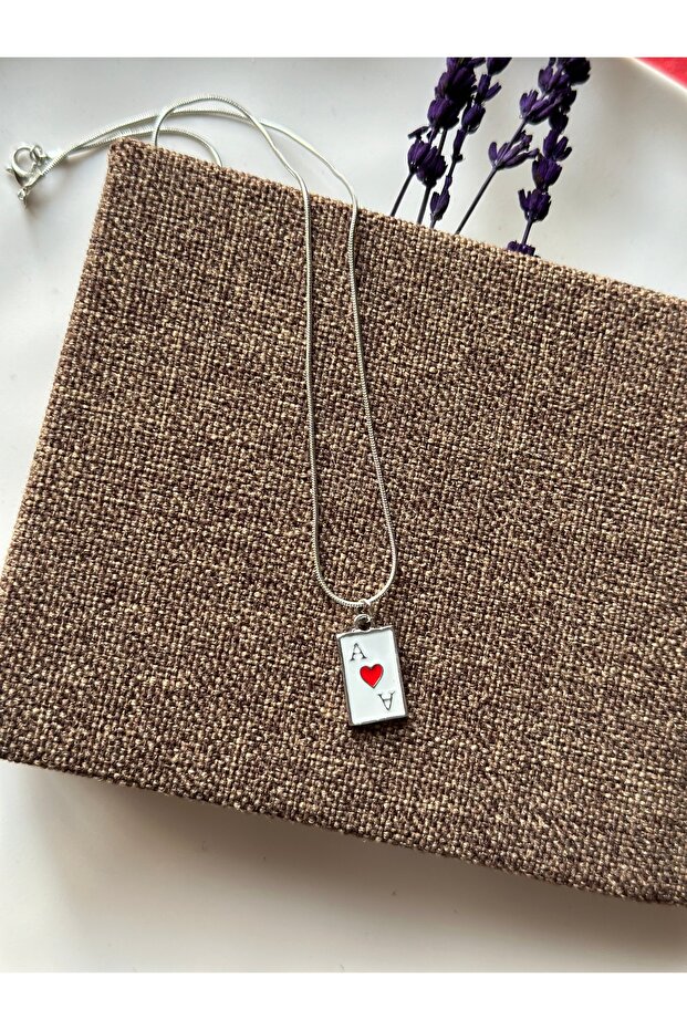 Çelik As Plaka Gümüş Renk Kolye - 3