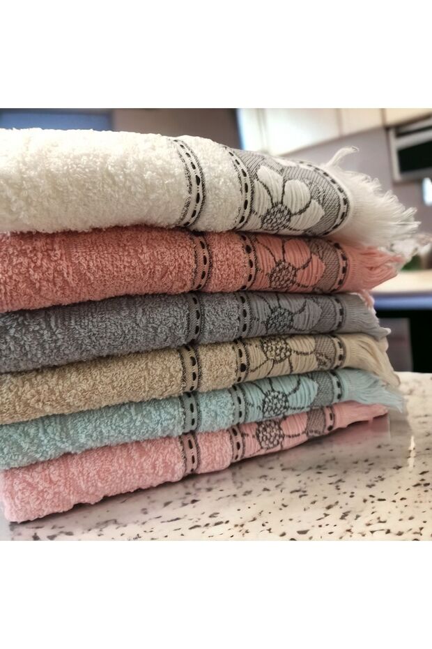 Set of 12 100% Cotton Fringed 30x50 Kitchen Hand Towels