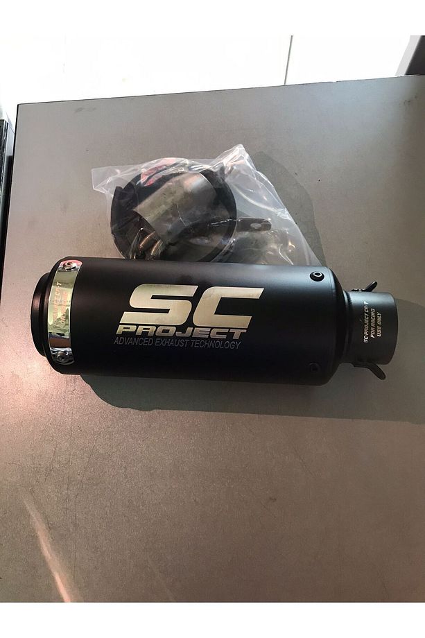 Sc egzoz siyah renk 100cc üstü motorlara uyumlu - 1