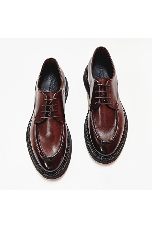GENUINE LEATHER EVA SOLE LACE-UP CASUAL MEN'S SHOES