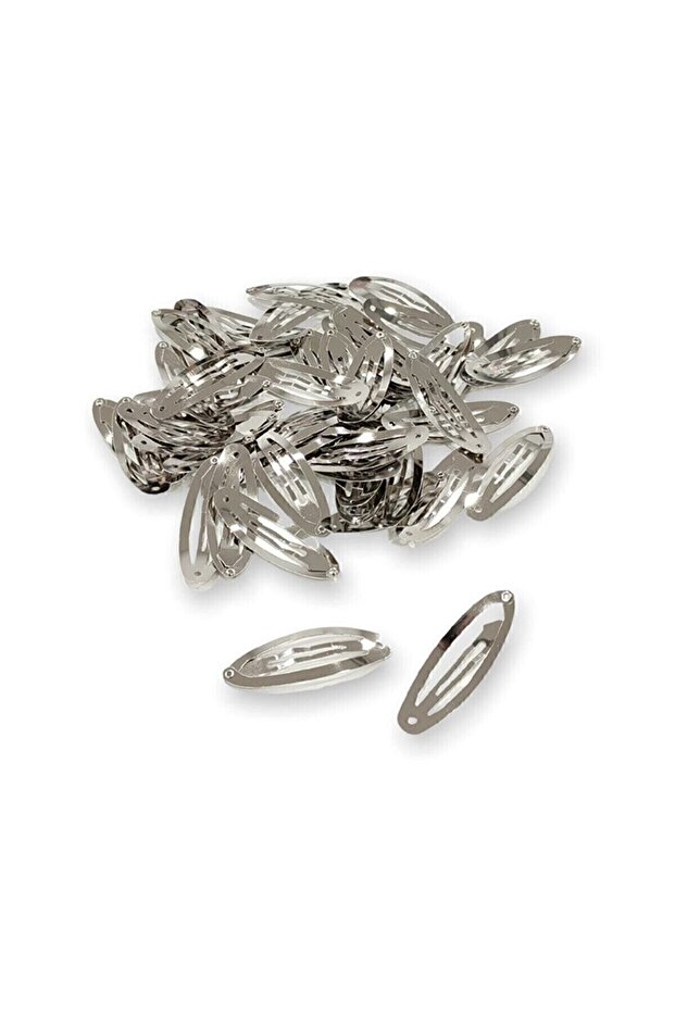 5 Cm Silver Clip Snap Buckle Apparatus - Metal Snap Buckle Apparatus - 40 Pcs