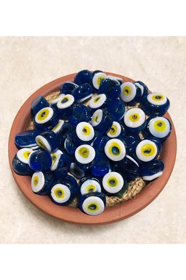 Medium Size Dandelion Evil Eye Beads - Jewelry Beads - 12 Pieces