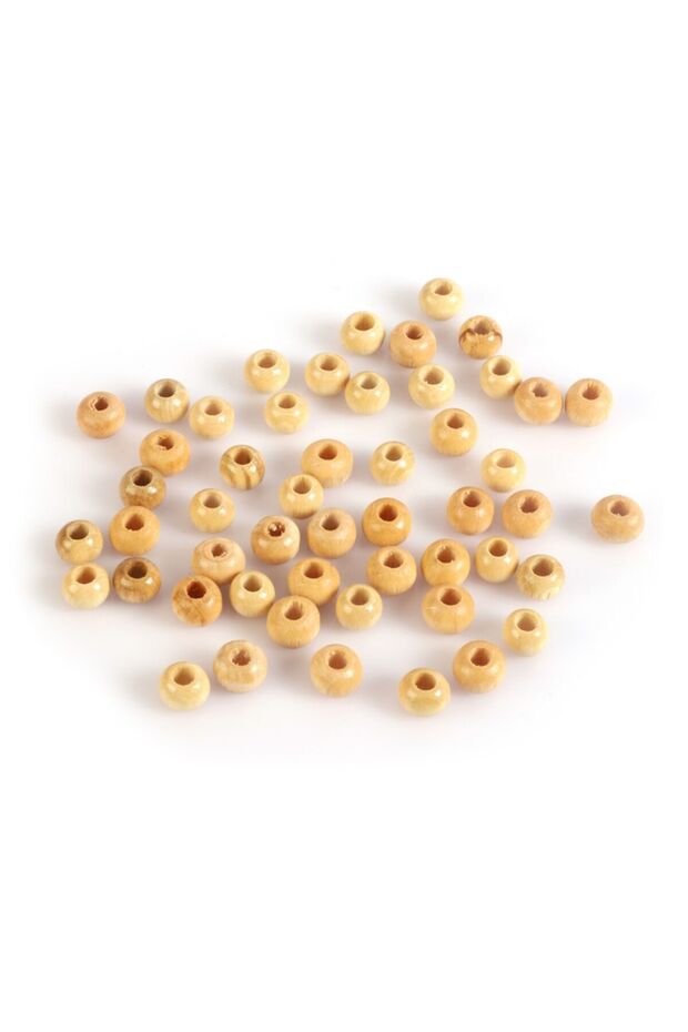 10mm Polished Wood Beads 20Gram (Medium. 50 Pieces) Macrame Beads, Wooden Beads