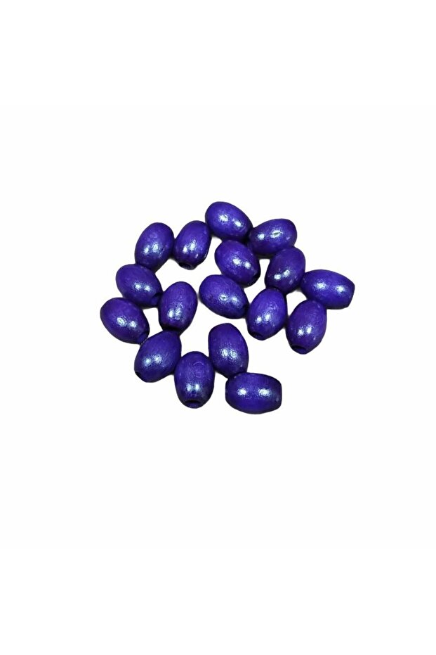 20 mm Oval Wooden Beads (50 Pieces) Purple Color