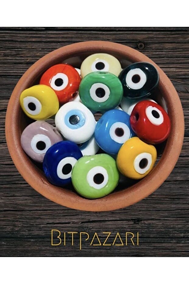 Imported Large Size Handmade Imported Danagöz Evil Eye Beads - (8 Pieces - 2.5 cm)