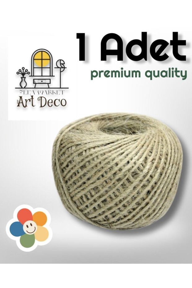 1 piece of Premium Quality Jute yarn - (Average 100gr - 100 Meters)