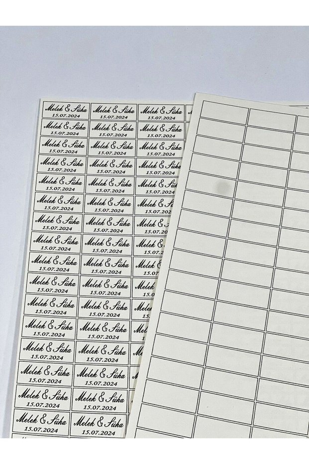 100 White Paper - Promise, Engagement, Wedding, Henna, Wedding, Mawlid, Circumcision Name Tag, 3.2 cm X 1.5 cm